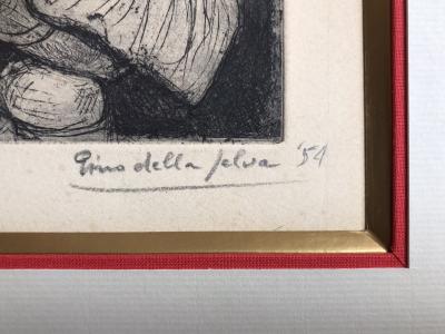 Pino DELLA  SELVA  - Petit Chéri, 1954 - Eau-forte signée au crayon 2