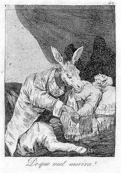 Francisco GOYA - De que mal morirà?, Etching 2