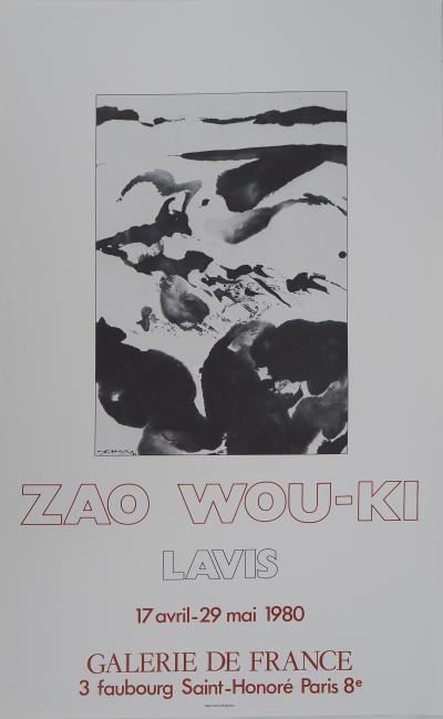 Vintage 1980 Avigdor Arikha French Art Exhibition Poster