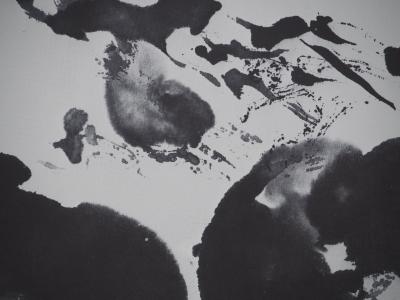 Zao WOU-KI : Neige sur les roches, Affiche originale d’époque signée 2
