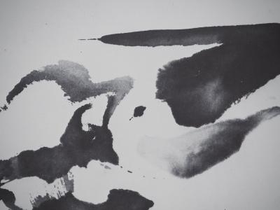 Zao WOU-KI : Neige sur les roches, Affiche originale d’époque signée 2