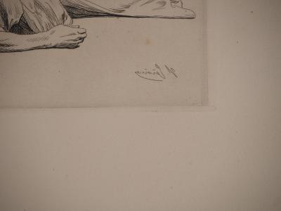 Jean Léon GEROME : La Mort de César, Gravure originale signée 2
