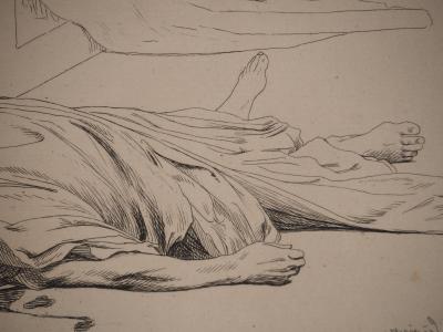 Jean Léon GEROME : La Mort de César, Gravure originale signée 2