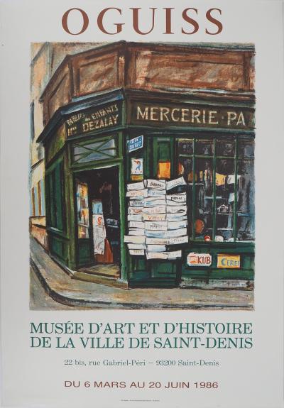 Takanori OGUISS : Commerce parisien, Affiche en lithographie originale signée 2