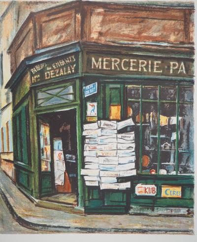 Takanori OGUISS : Commerce parisien, Affiche en lithographie originale signée 2