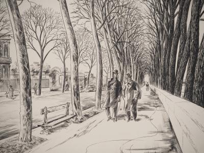 Jacques BOULLAIRE : Quai d’Orsay, Gravure originale Signée 2
