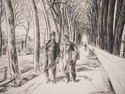 Jacques BOULLAIRE : Quai d’Orsay, Gravure originale Signée 2