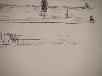 Charles BERTHOLD-MAHN : Vue sur le Palais du Luxembourg, Gravure originale signée 2