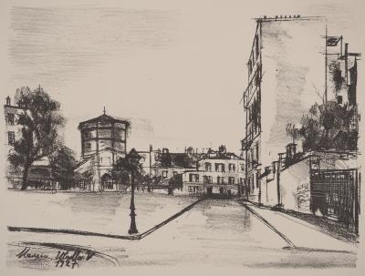 Maurice UTRILLO : Rue de l’Abreuvoir, Lithographie originale signée 2