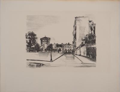 Maurice UTRILLO : Rue de l’Abreuvoir, Lithographie originale signée 2