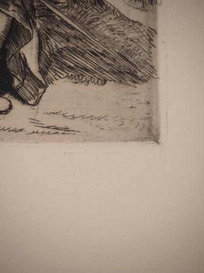 Henri LEYS : Promenade, Gravure originale 2