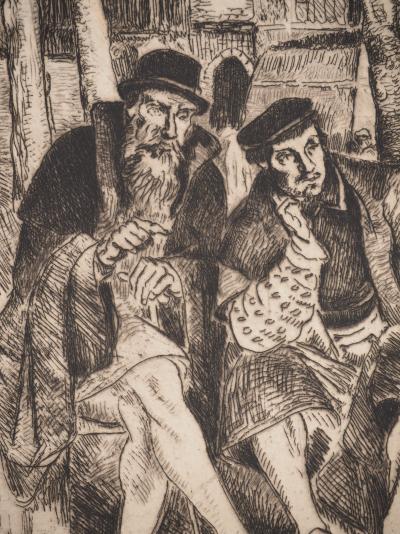 Henri LEYS : Promenade, Gravure originale 2