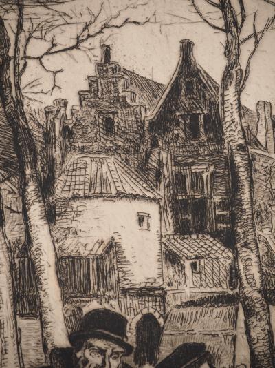 Henri LEYS : Promenade, Gravure originale 2