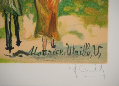 Maurice UTRILLO : Le moulin de la Galette à Montmartre, Lithographie signée 2