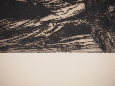 Edwin EDWARDS: La Sulina, Original signed engraving 2