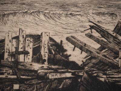 Edwin EDWARDS: La Sulina, Original signed engraving 2
