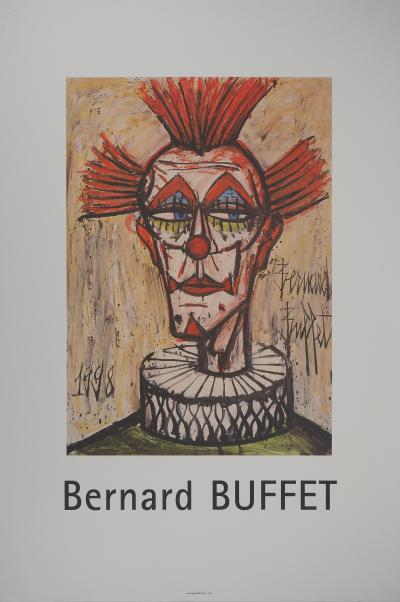 Bernard BUFFET: The clown with the collar, Original signed period poster 2