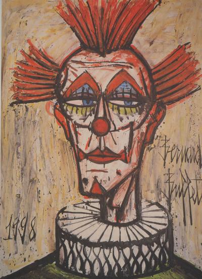 Bernard BUFFET: The clown with the collar, Original signed period poster 2