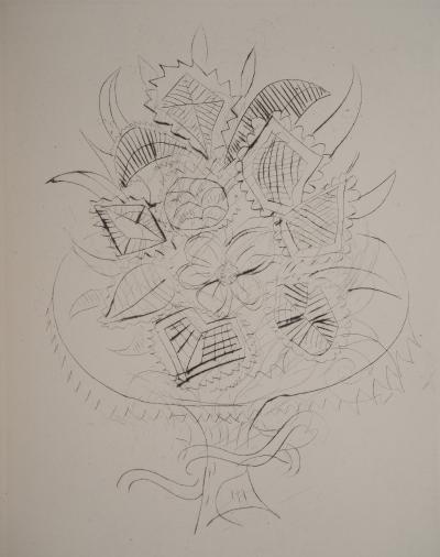 André DERAIN : Bouquet cubiste, Gravure originale 2