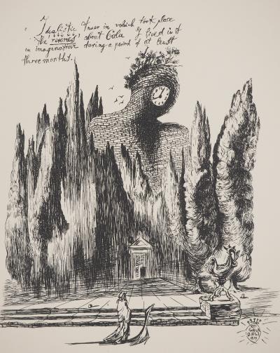 Salvador DALI : Tour pour Gala, Gravure signée 2