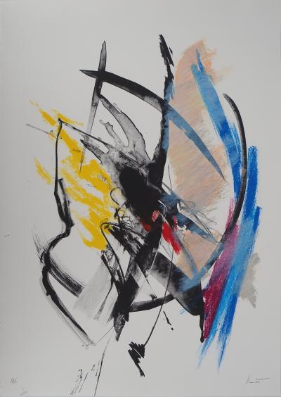 Jean MIOTTE : Composition polaire, Lithographie originale signée 2