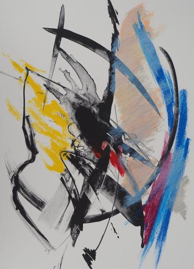 Jean MIOTTE : Composition polaire, Lithographie originale signée 2