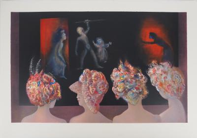 Léonor FINI : Le spectacle, Lithographie originale signée 2