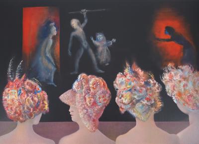 Léonor FINI : Le spectacle, Lithographie originale signée 2