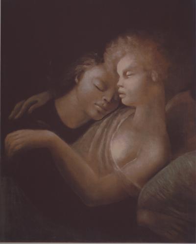 Léonor FINI : Les amoureux, Sérigraphie originale signée 2