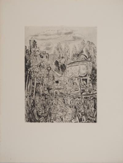Hermine DAVID : La Fête à Montmartre, Gravure originale 2