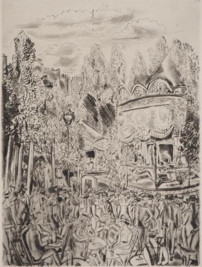 Hermine DAVID : La Fête à Montmartre, Gravure originale 2