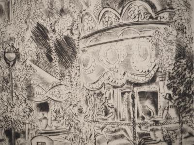 Hermine DAVID : La Fête à Montmartre, Gravure originale 2