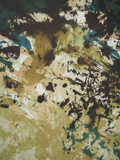 Zao WOU-KI : Paysage abstrait, Affiche en lithographie originale 2