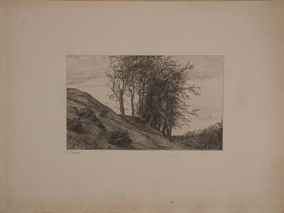George HOWARD : La colline, Gravure originale signée 2