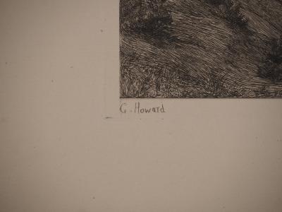 George HOWARD : La colline, Gravure originale signée 2