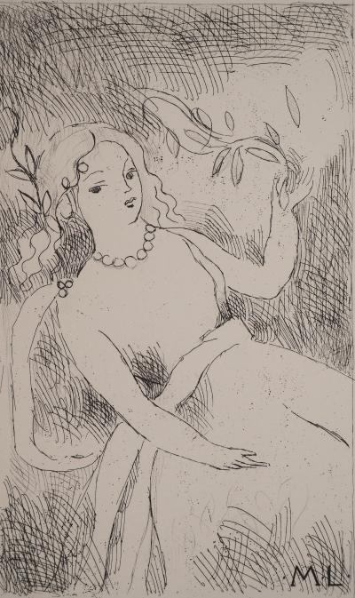 Marie LAURENCIN : Mariée aux branches d’olivier et perles, Gravure originale signée 2