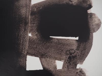 Pierre SOULAGES : Bronzes et peintures FIAC 77, Affiche originale d’époque 2