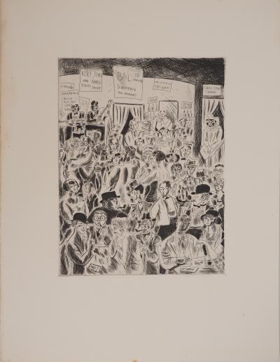 Jean OBERLE : Au Jockey, Gravure originale 2