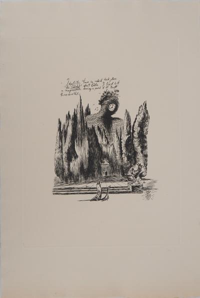 Salvador DALI : Tour pour Gala, Gravure signée 2