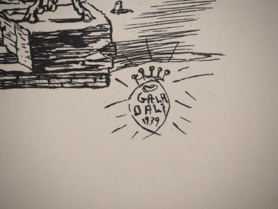 Salvador DALI : Tour pour Gala, Gravure signée 2