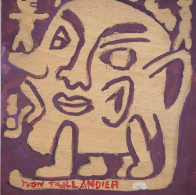Yvon TAILLANDIER : Catitipède, Huile sur bois originale signée 2