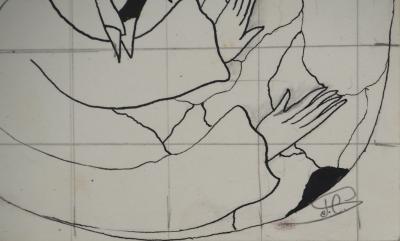 Jean-Claude SILBERMANN : Enseignes sournoises, L’oiseau et son maitre, Dessin original signé 2
