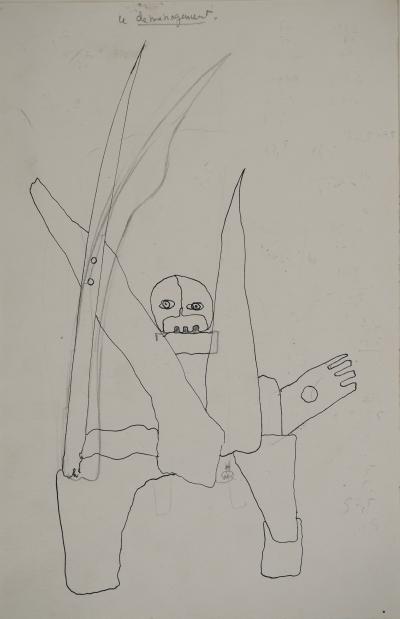 Jean-Claude SILBERMANN : Enseignes sournoises, Le déménageur, Dessin original signé 2