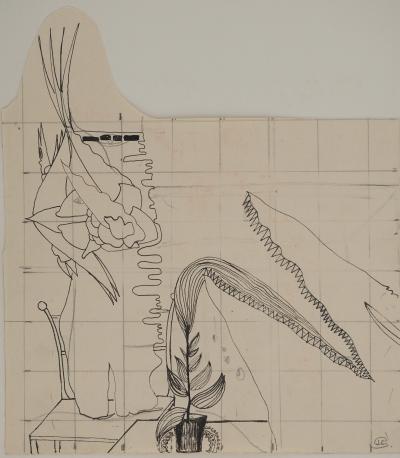Jean-Claude SILBERMANN : Enseignes sournoises, L’animal marin, Dessin original signé 2