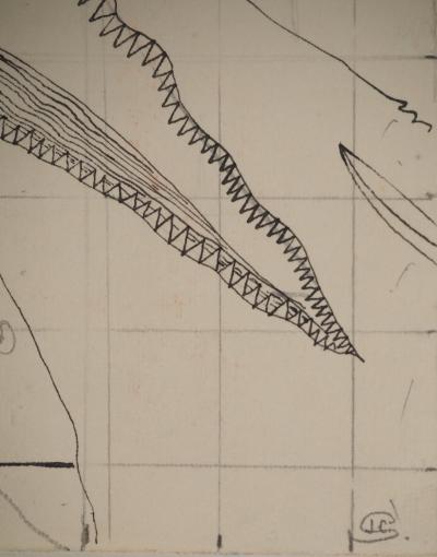 Jean-Claude SILBERMANN : Enseignes sournoises, L’animal marin, Dessin original signé 2