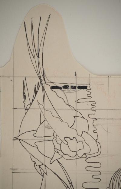 Jean-Claude SILBERMANN : Enseignes sournoises, L’animal marin, Dessin original signé 2