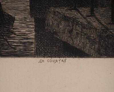 Charles COURTRY : Le fils de Louis XI, Gravure originale signée 2