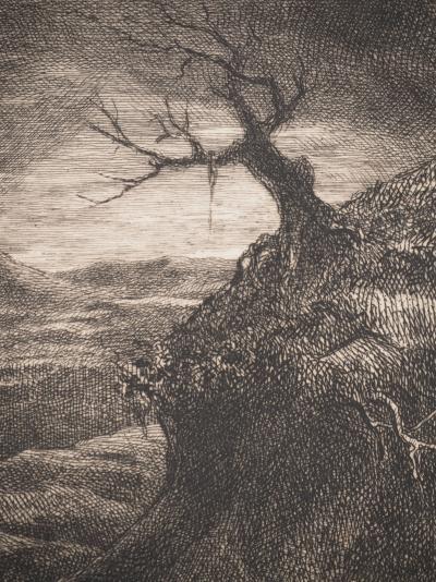 Jules VEYRASSAT : Supplice de Judas, Gravure originale signée 2