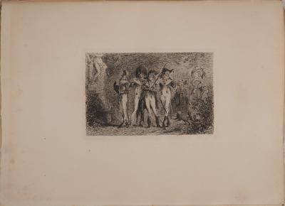 Gustave Adolphe JUNDT : Les incroyables, Gravure originale signée 2