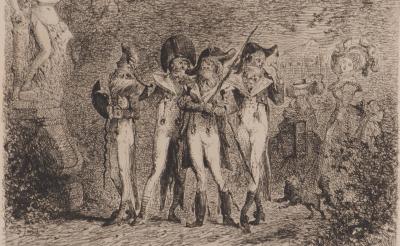 Gustave Adolphe JUNDT : Les incroyables, Gravure originale signée 2